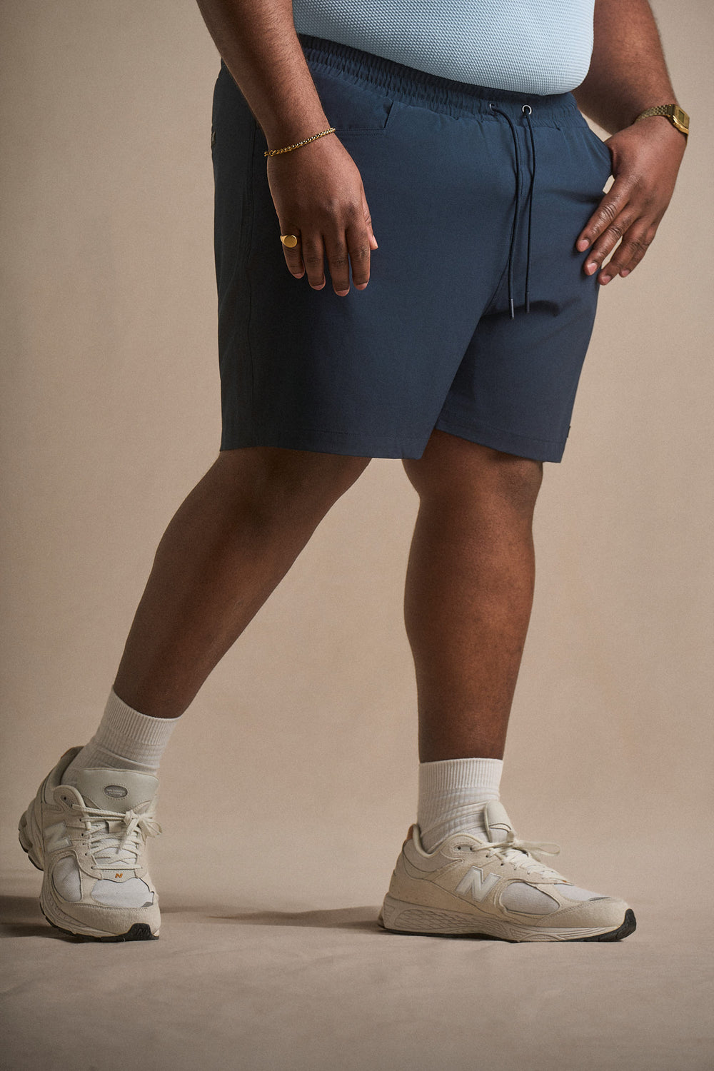 Short de bain hybride - Marine