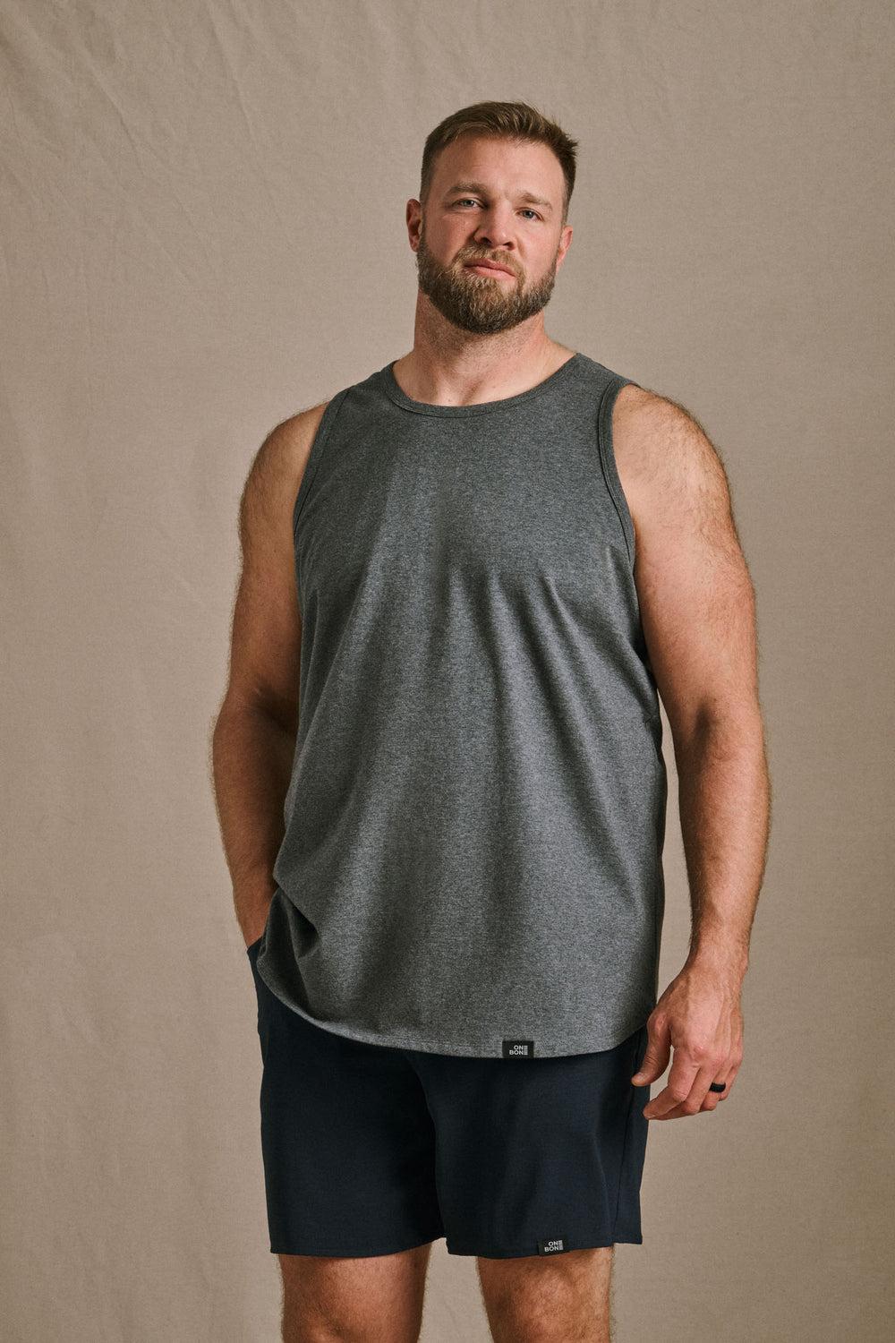 Tank Top - Mini Scoop - Charcoal Mix