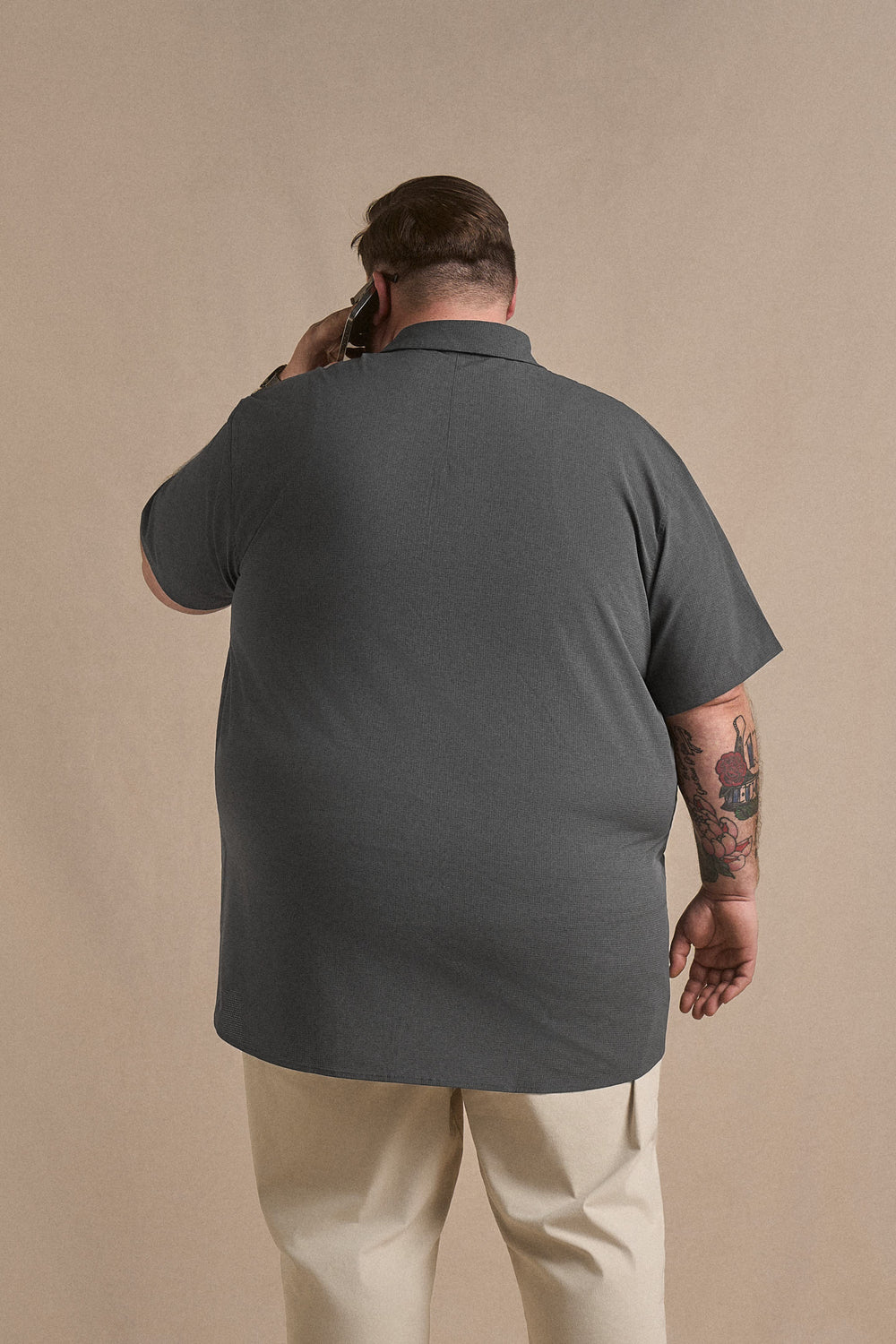 Hybrid Button Up - Carbon Grey
