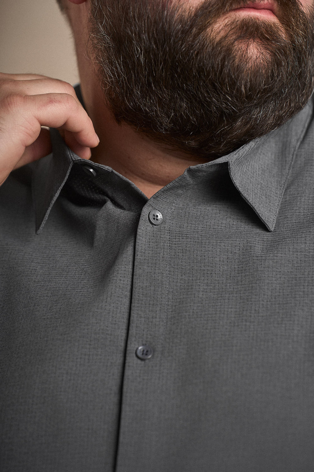 Hybrid Button Up - Carbon Grey