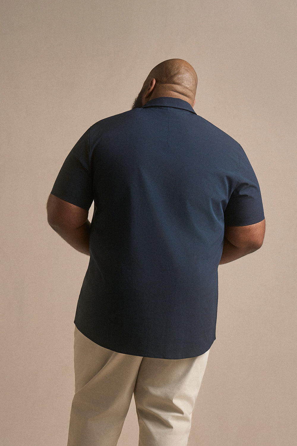 Hybrid Button Up - Navy