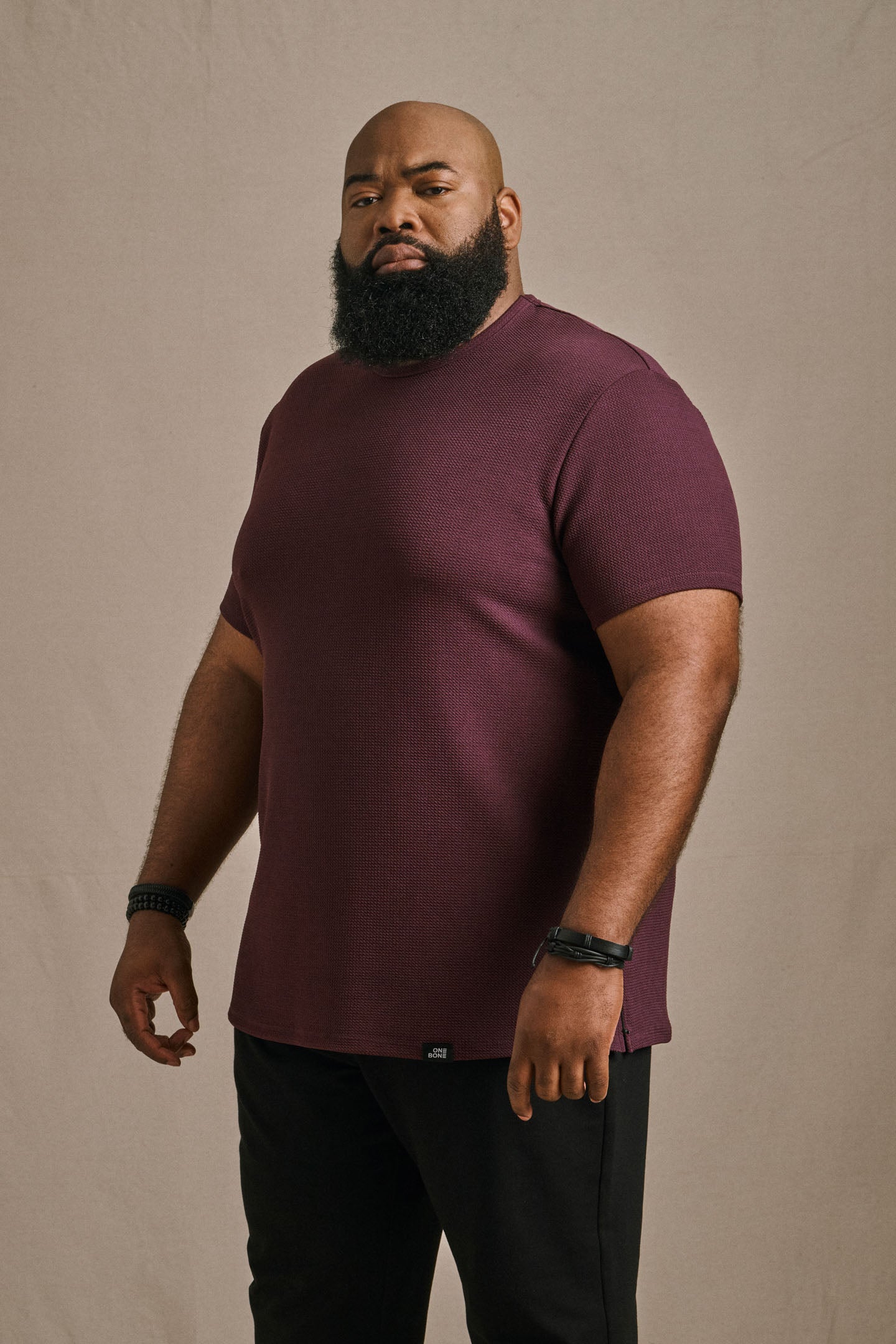 Split Hem Bullet Tee - Dark Purple