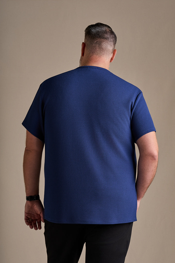 Split Hem Bullet Tee - Eiffel Blue