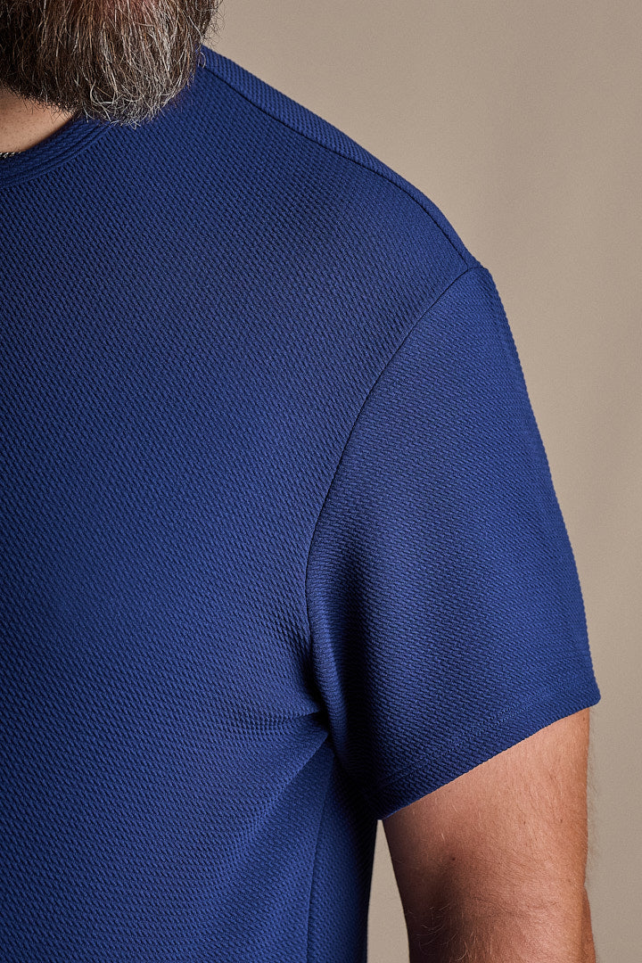 Split Hem Bullet Tee - Eiffel Blue