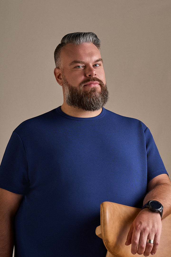 Split Hem Bullet Tee - Eiffel Blue