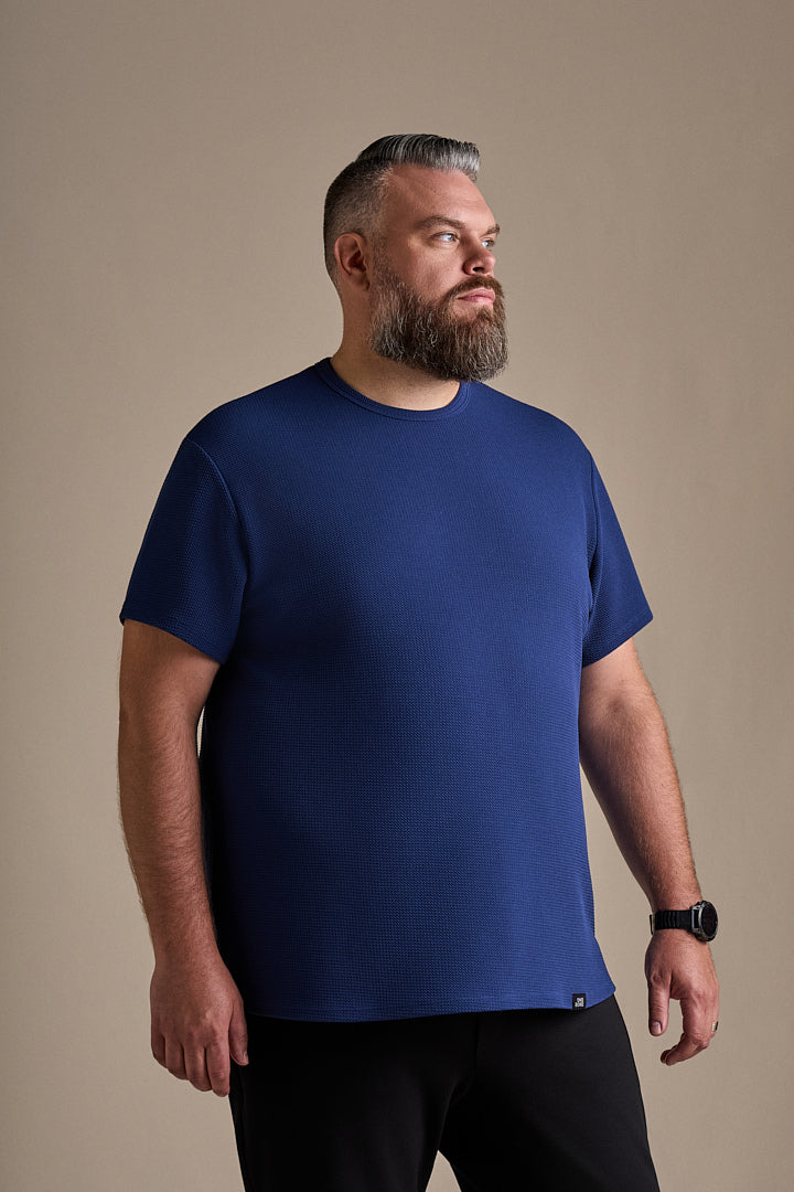 Split Hem Bullet Tee - Eiffel Blue
