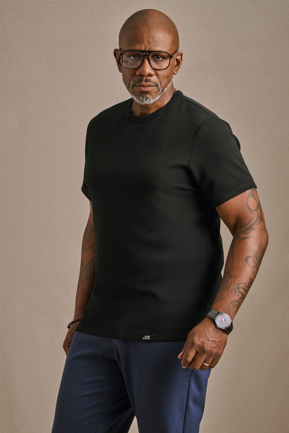 Split Hem Bullet Tee - Black