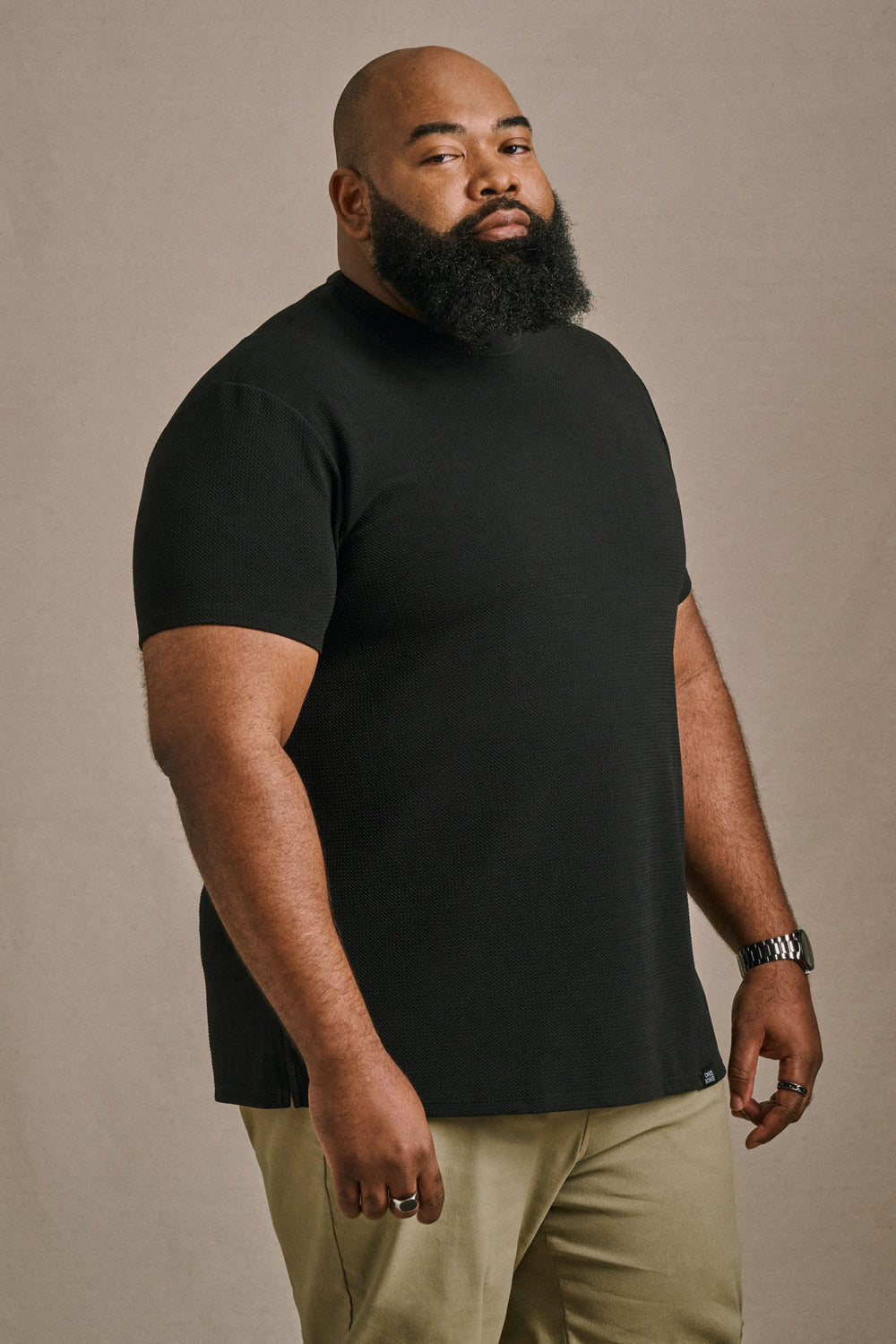 Split Hem Bullet Tee - Black