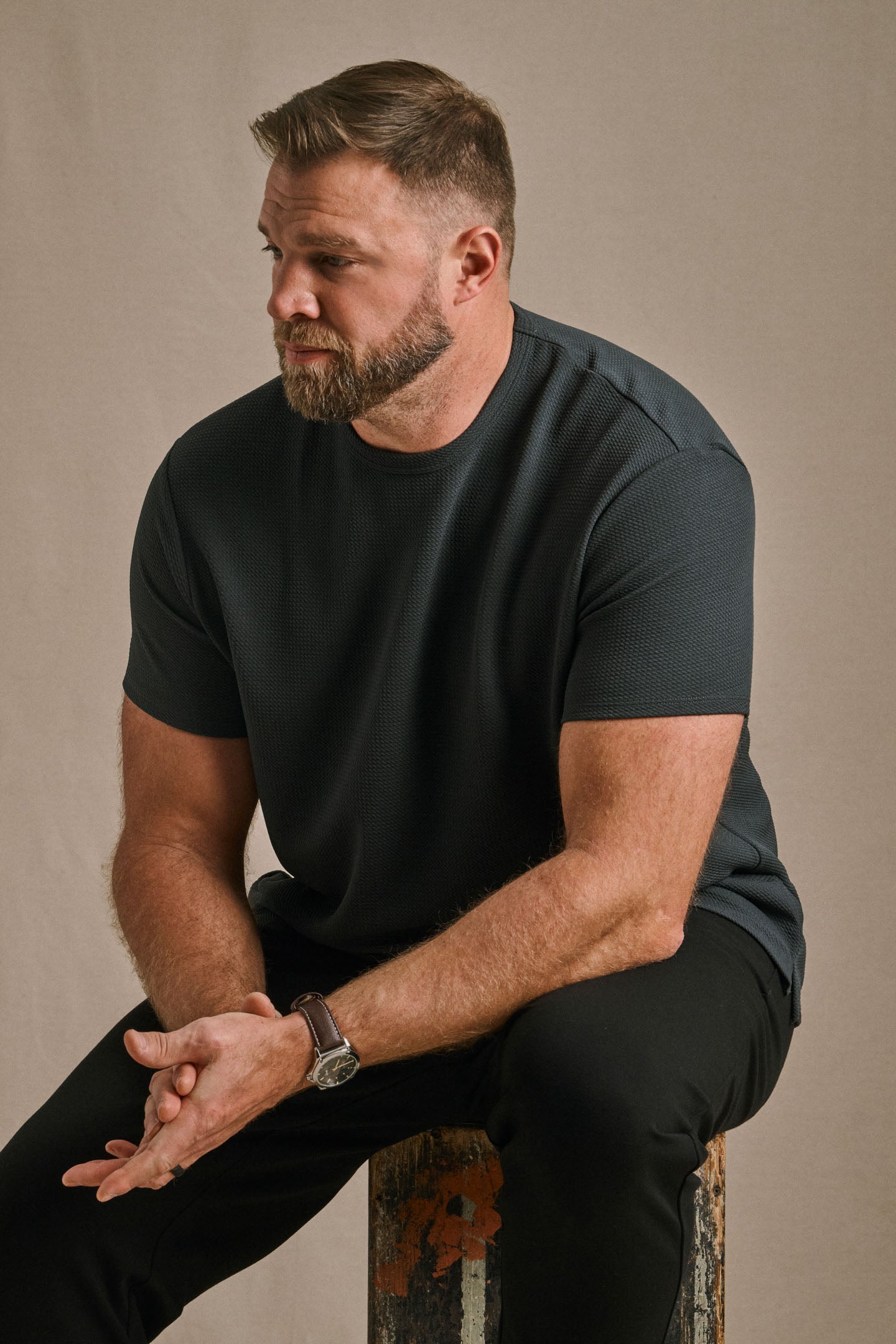 Split Hem Bullet Tee - Carbon Grey