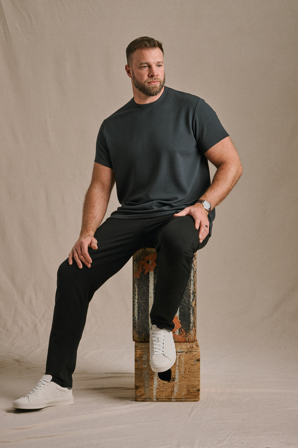 Split Hem Bullet Tee - Carbon Grey