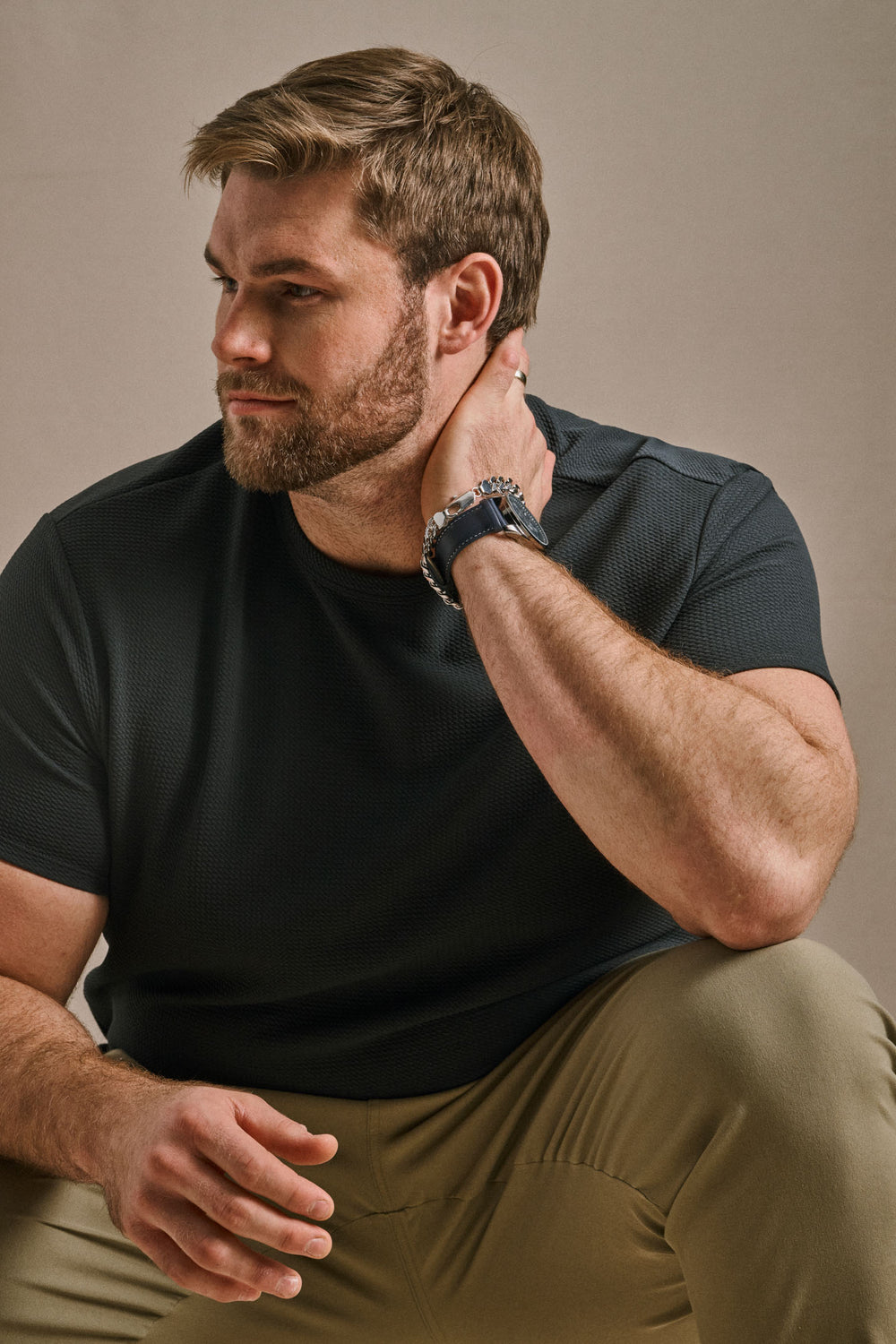 Split Hem Bullet Tee - Carbon Grey