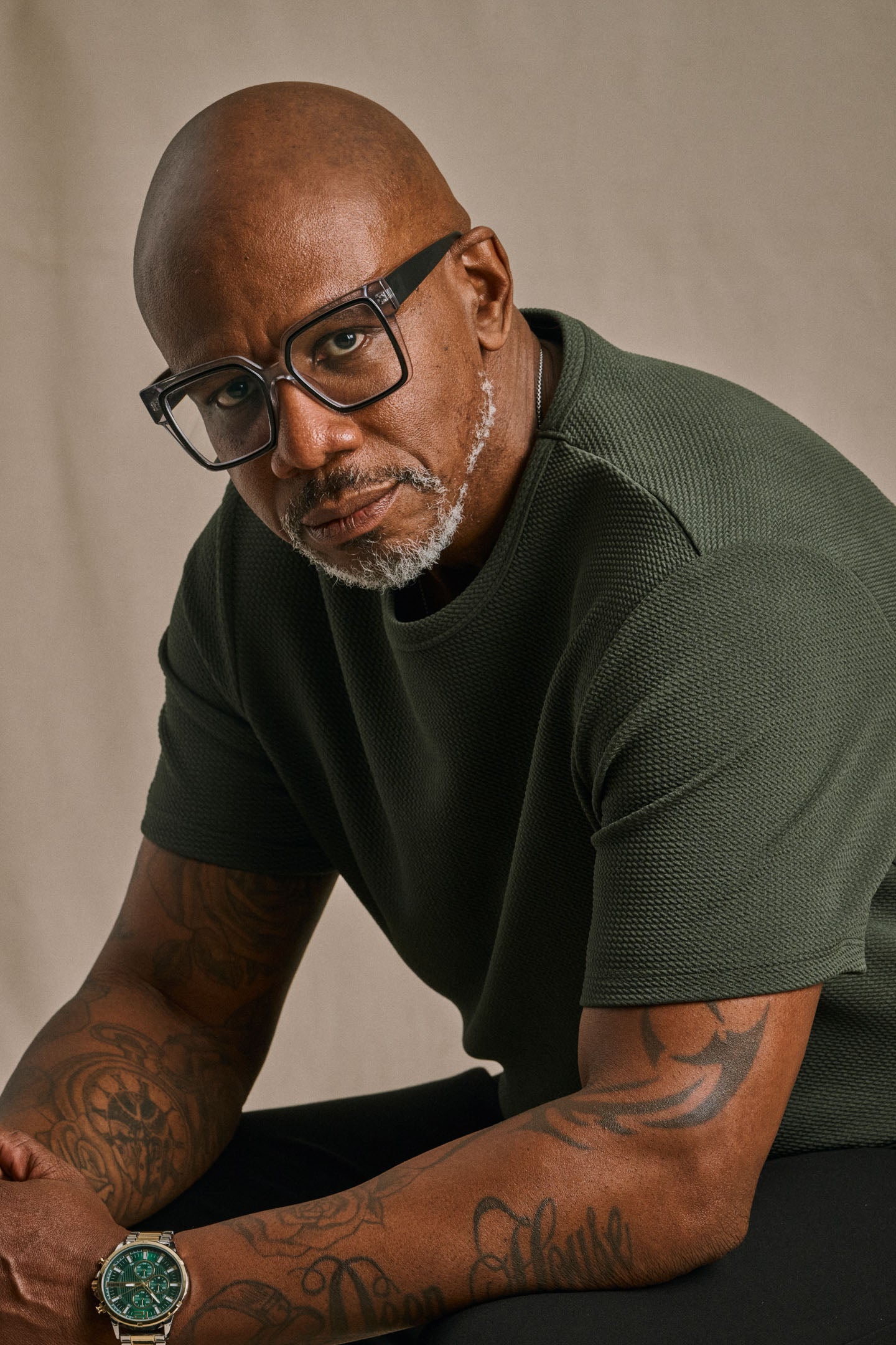 Split Hem Bullet Tee - Dark Green