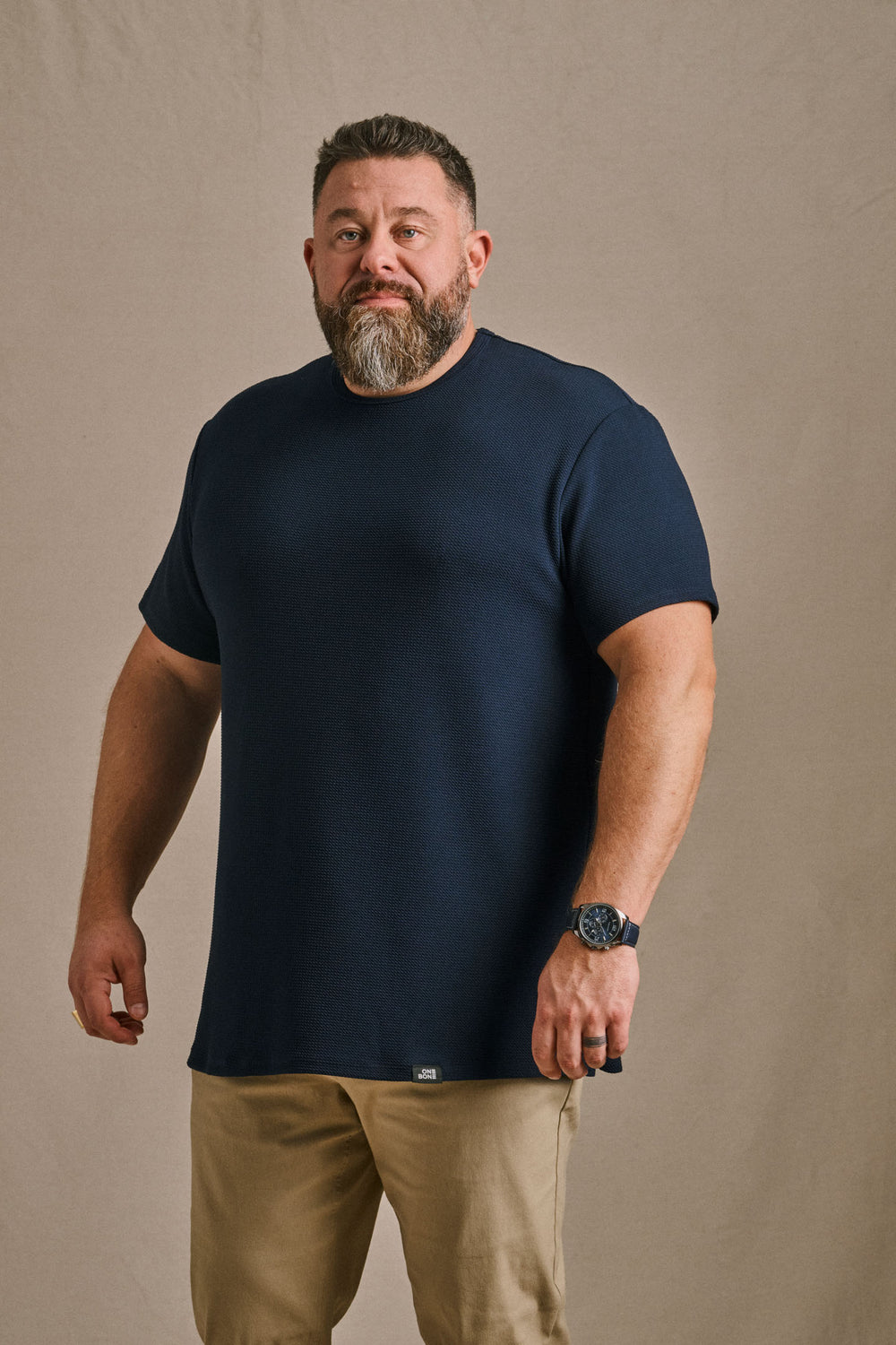 Split Hem Bullet Tee - Navy