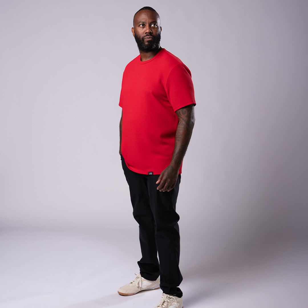Split Hem Bullet Tee - Red