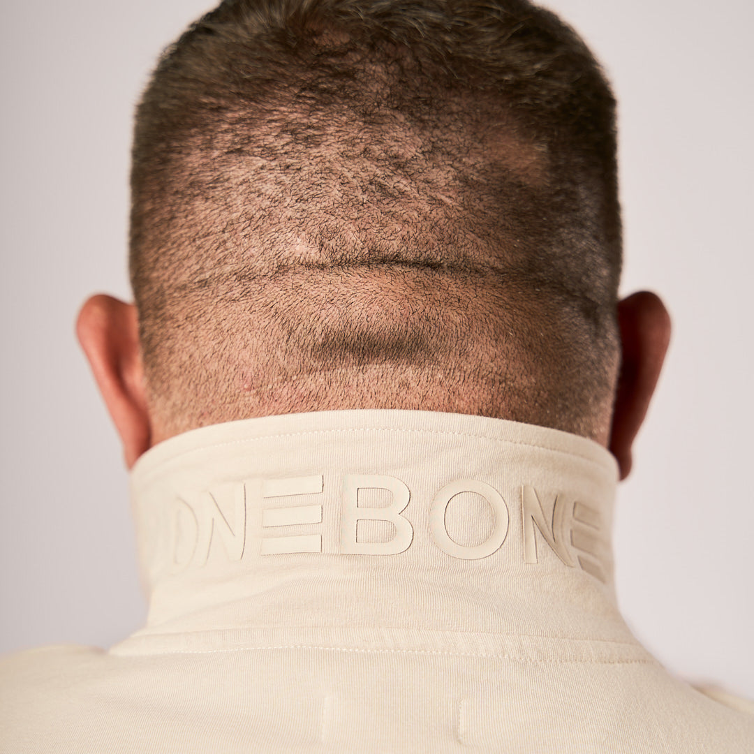 French Terry Quarter Zip - Bone