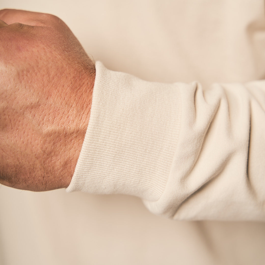 French Terry Quarter Zip - Bone