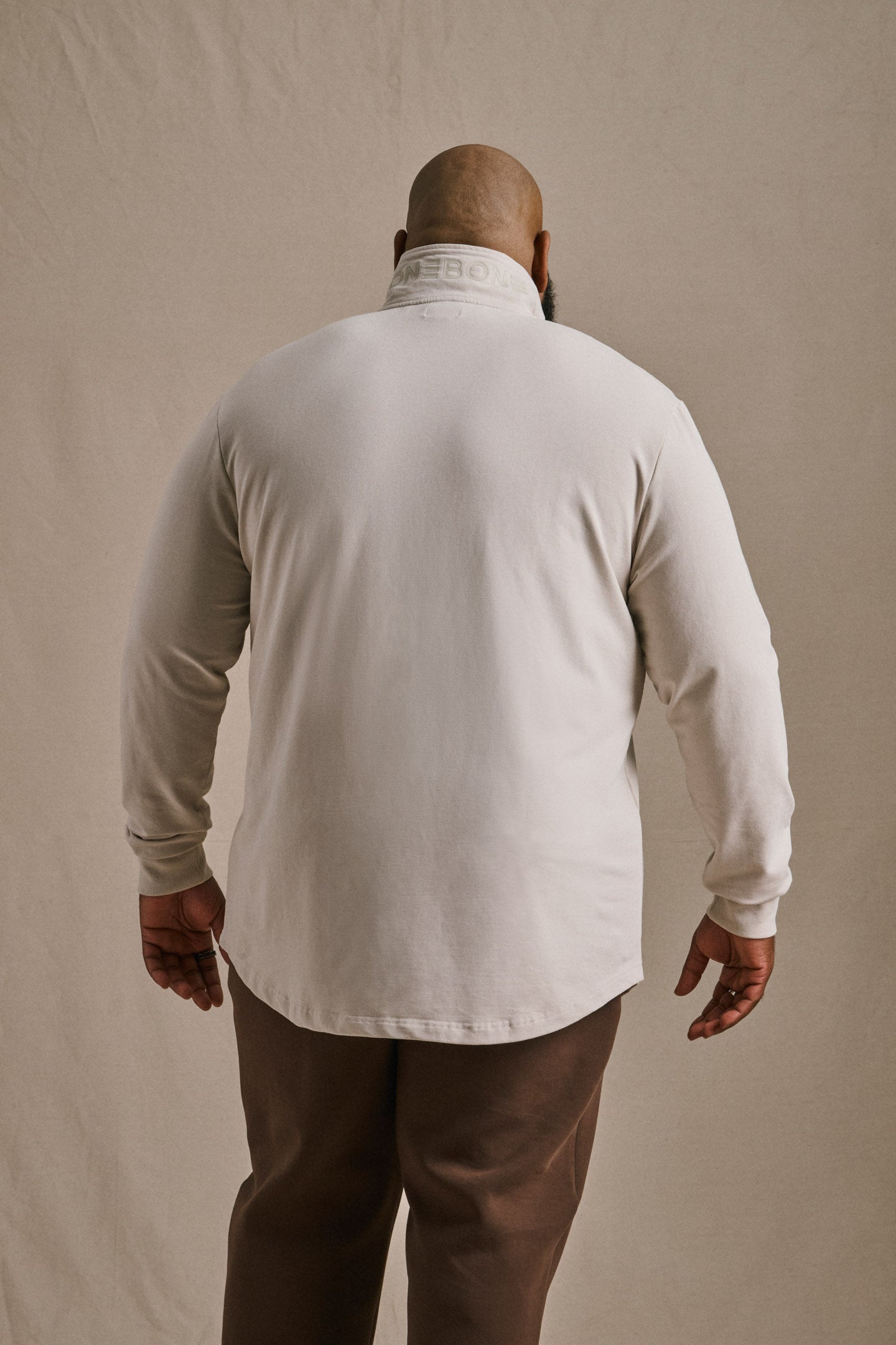 French Terry Quarter Zip - Bone | Mens Quarter Zip | One Bone