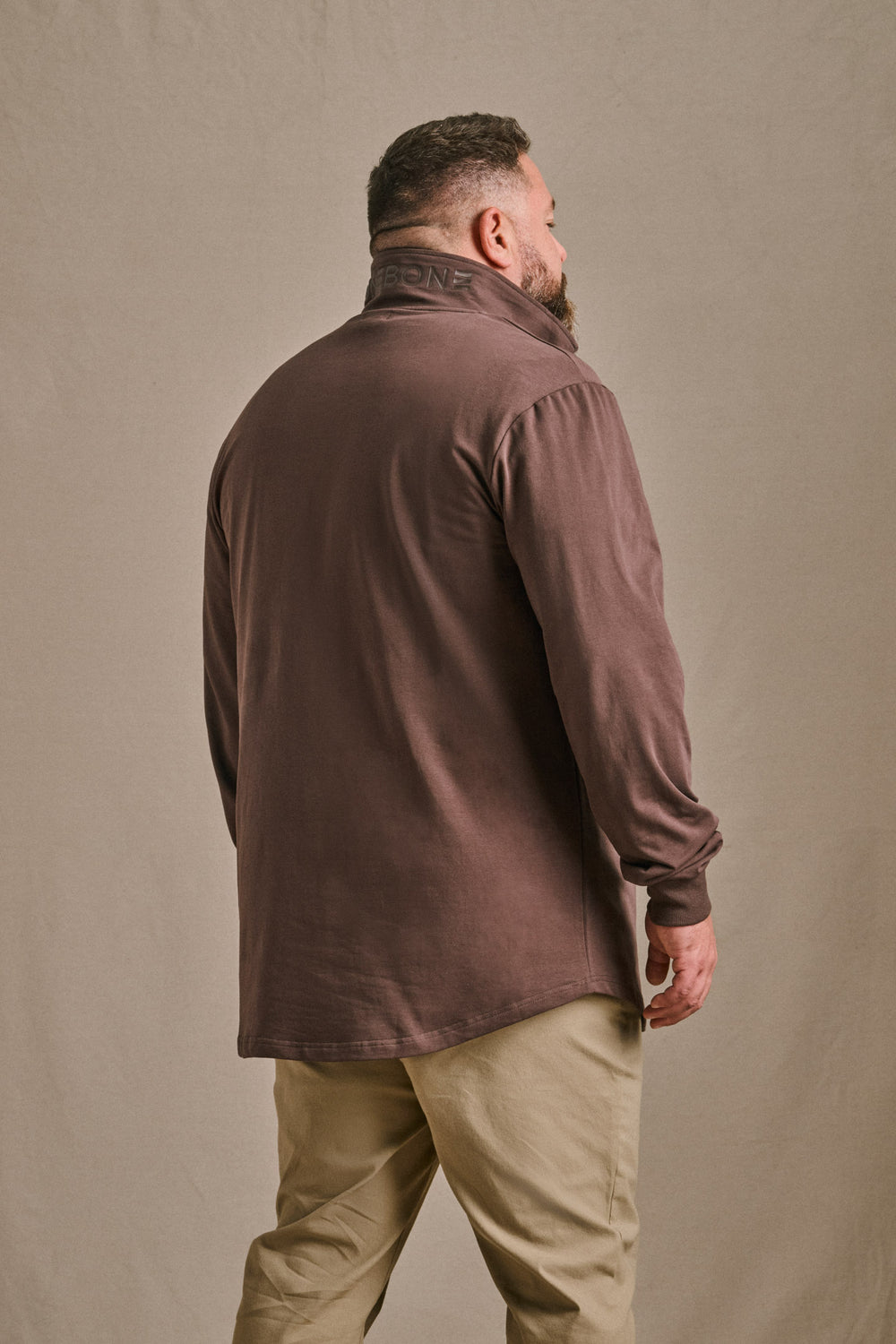 French Terry Quarter Zip - Coffee