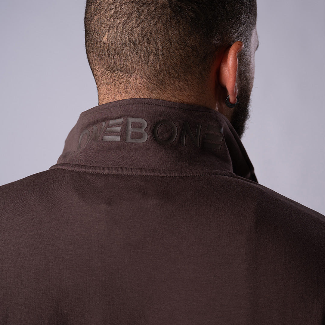 French Terry Quarter Zip - Coffee