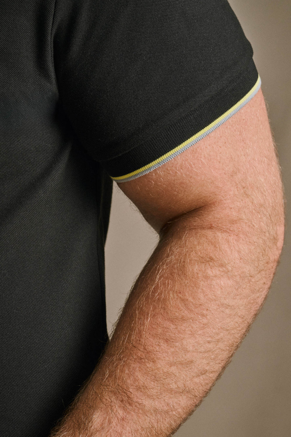 Contrast Collar Polo - Black