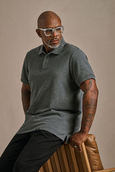 Charcoal Polo [[badge:6'3|205lbs|0]]