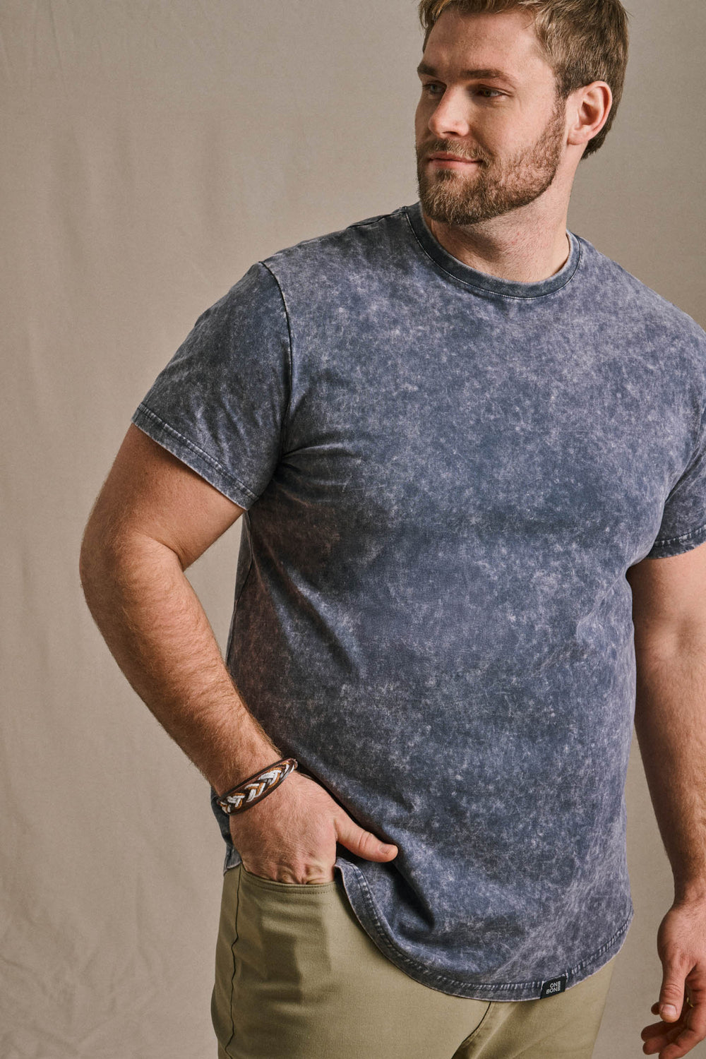 Stone Wash Tee - Navy Marble