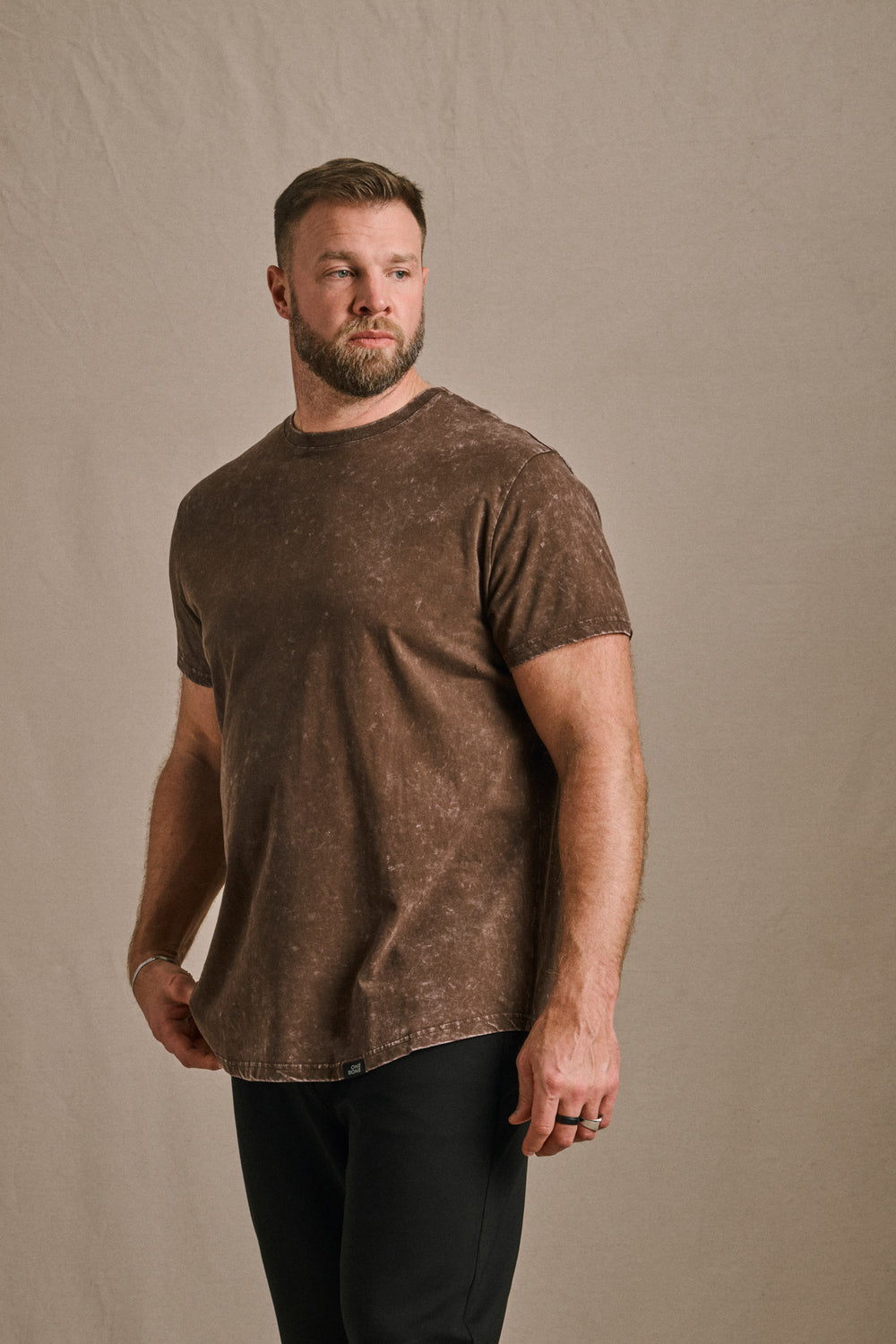 Stone Wash Tee - Coffee Marble