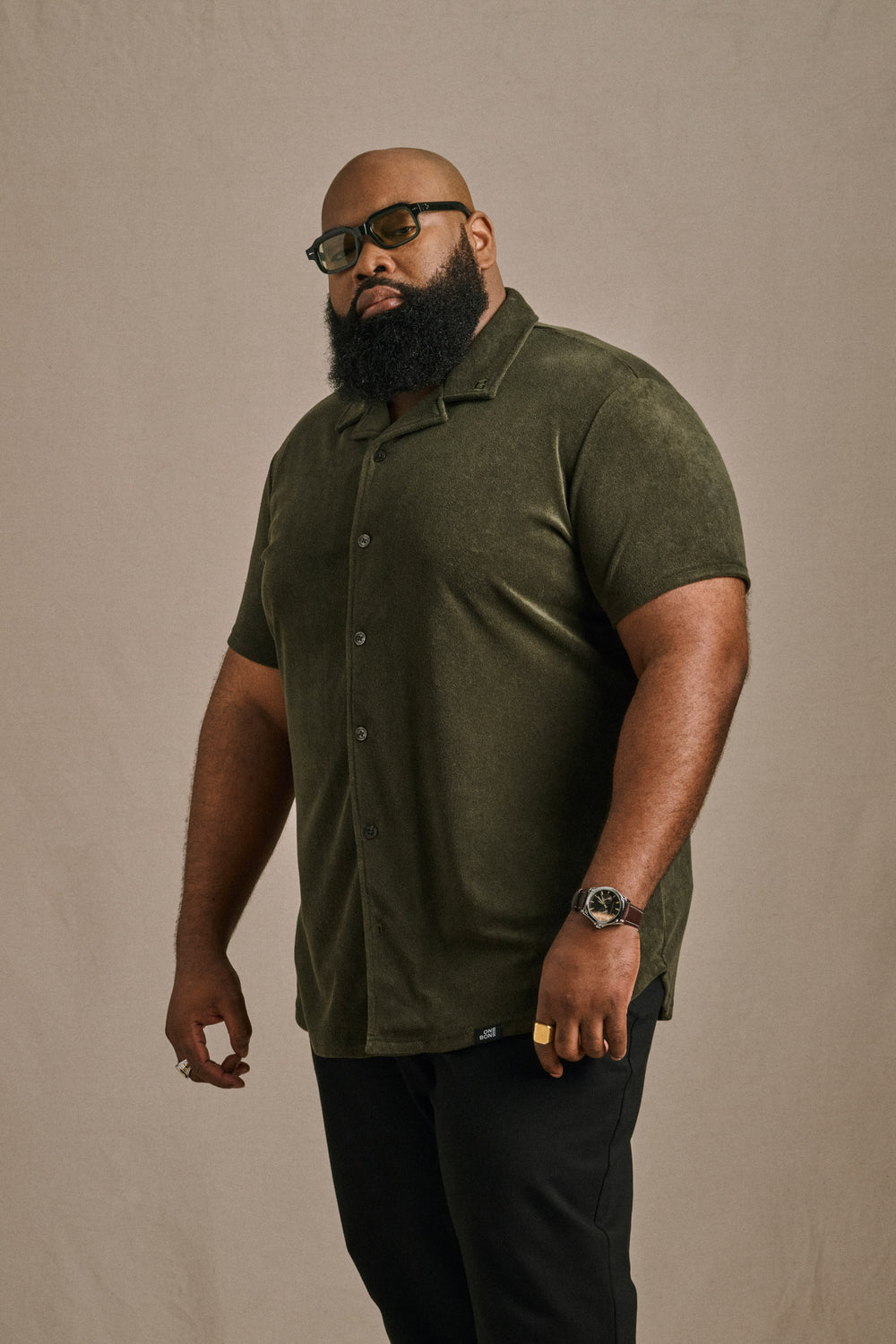 Terry Cloth Yacht Shirt - Army Green