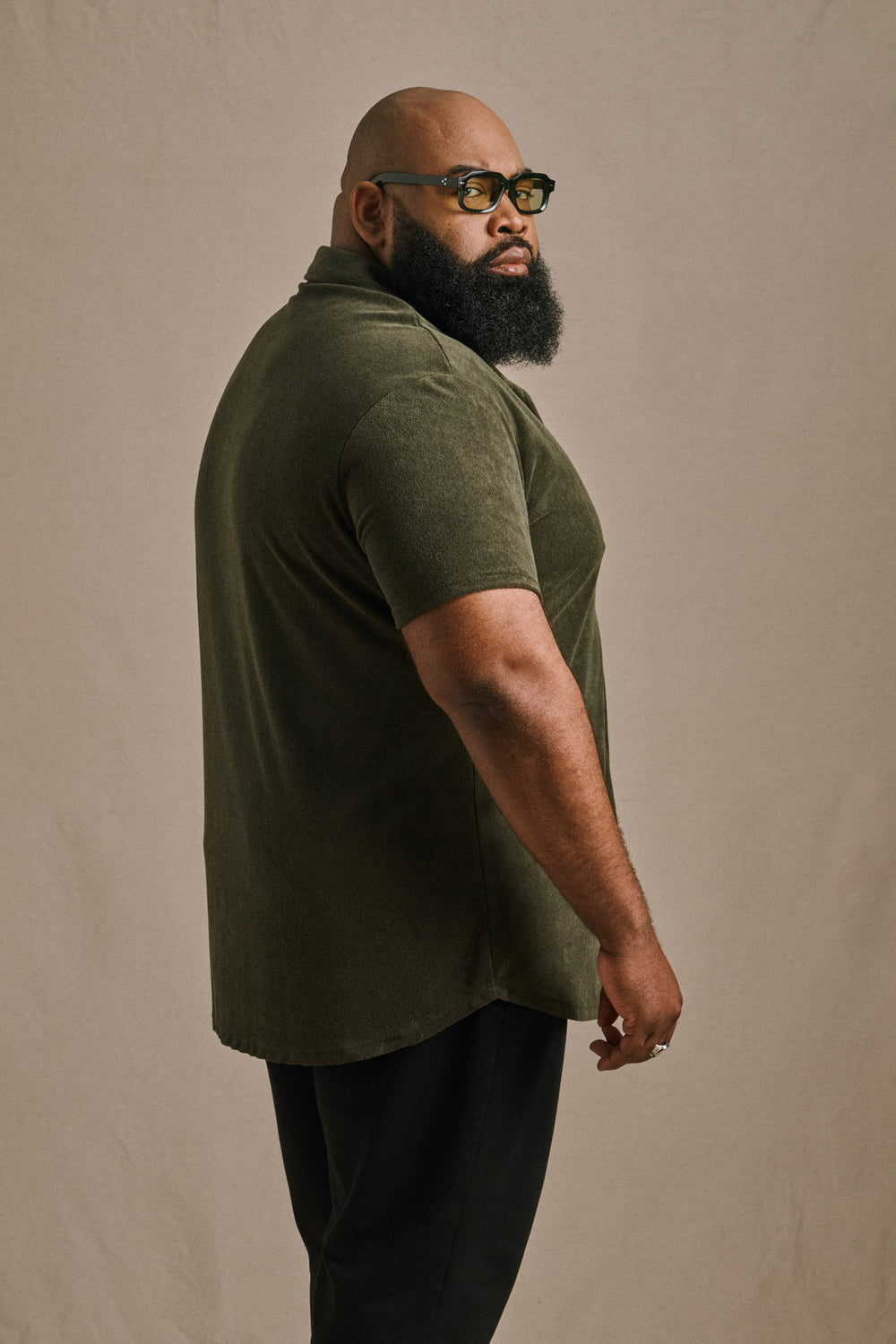 Terry Cloth Yacht Shirt - Army Green