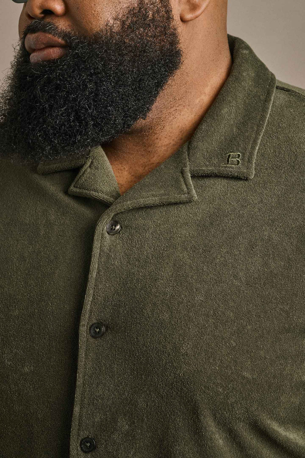 Terry Cloth Yacht Shirt - Army Green