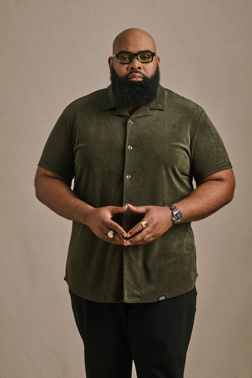 Terry Cloth Yacht Shirt - Army Green