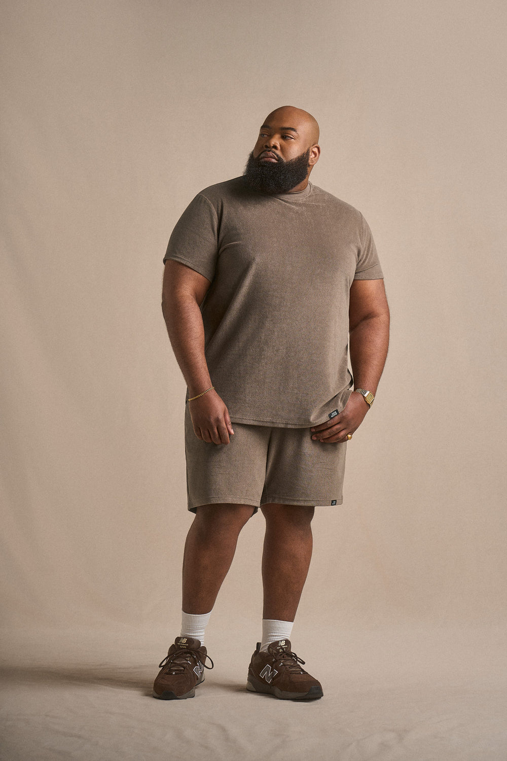 Terry Cloth Short - Stone Taupe