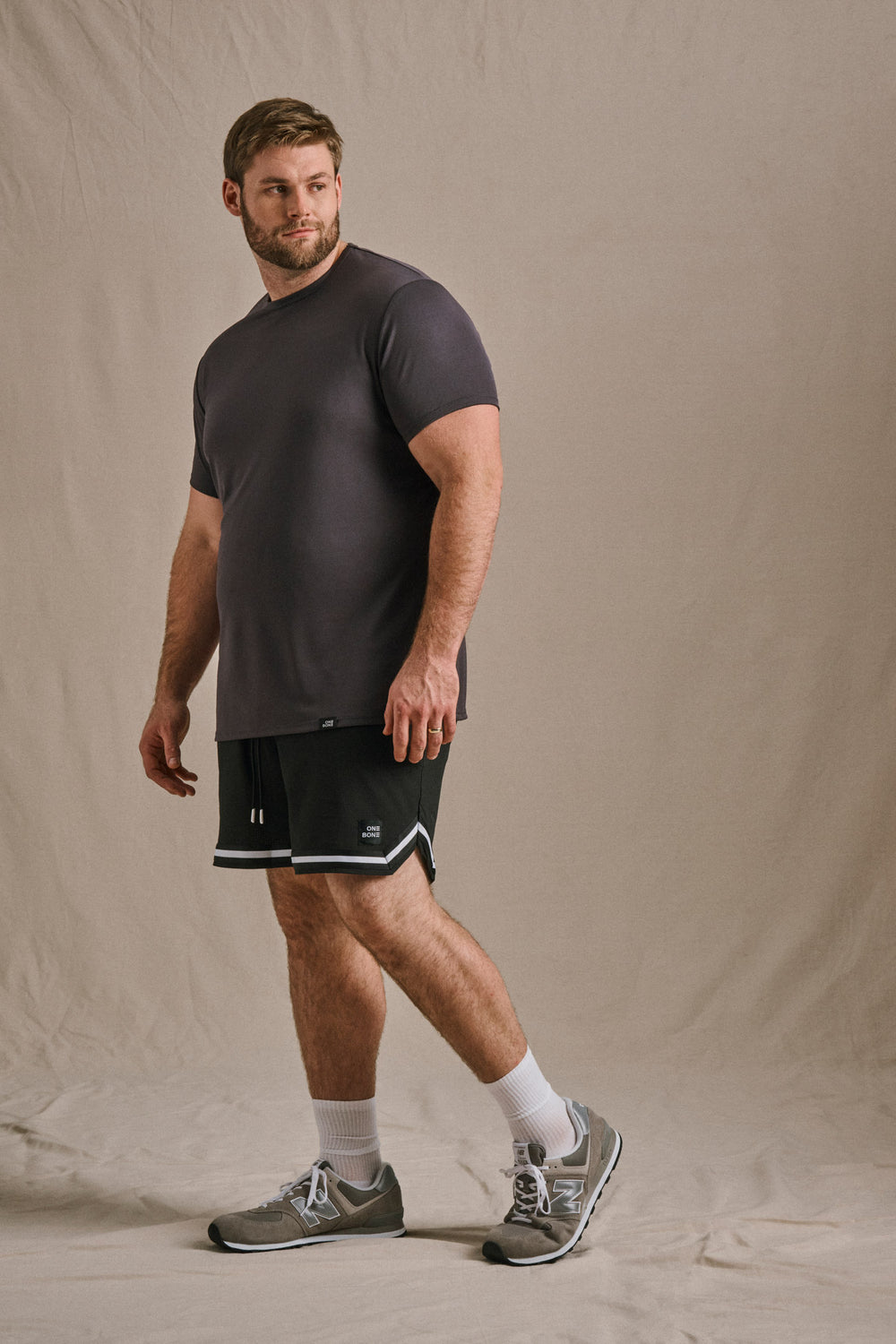 Split Hem Everywear Tee - Dark Grey
