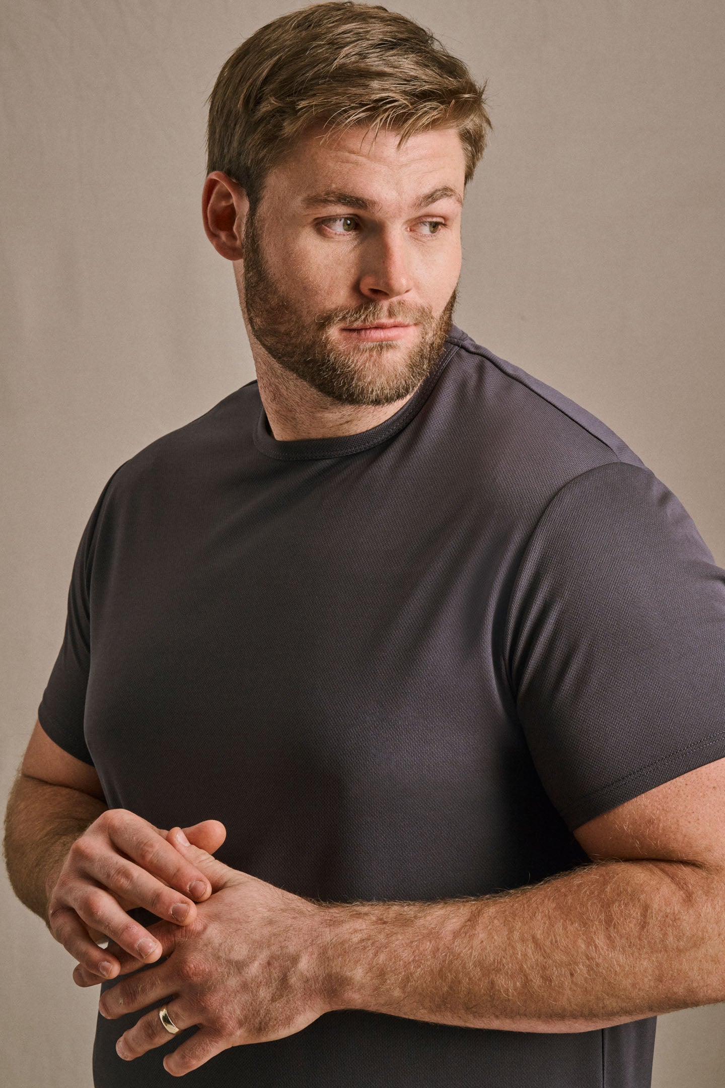 Split Hem Everywear Tee - Dark Grey