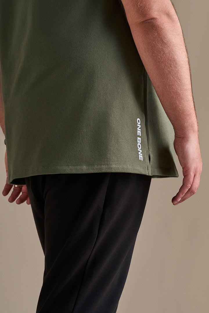 Short Sleeve Hoodie - Army Green