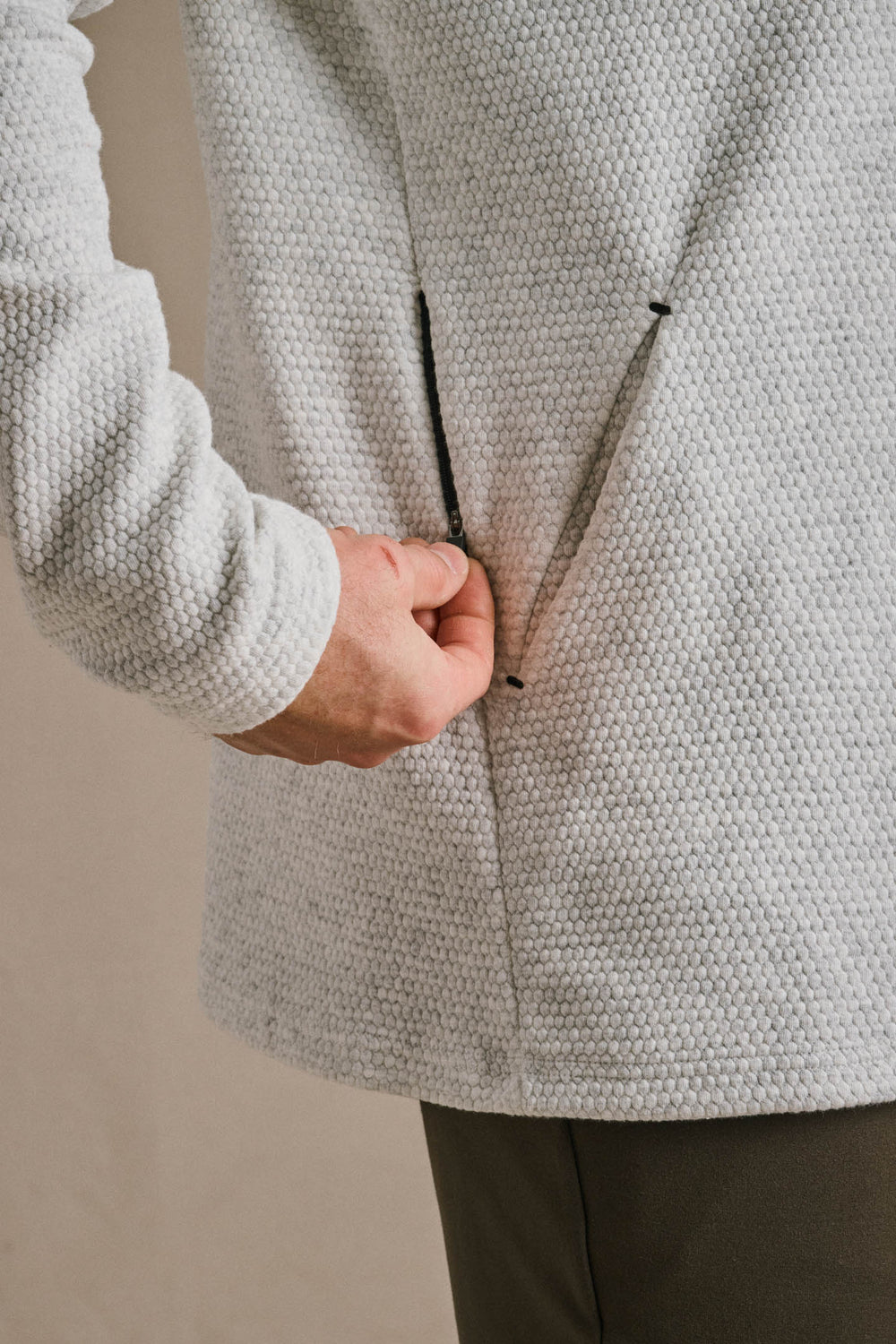Honeycomb Crewneck Sweater - Chalk