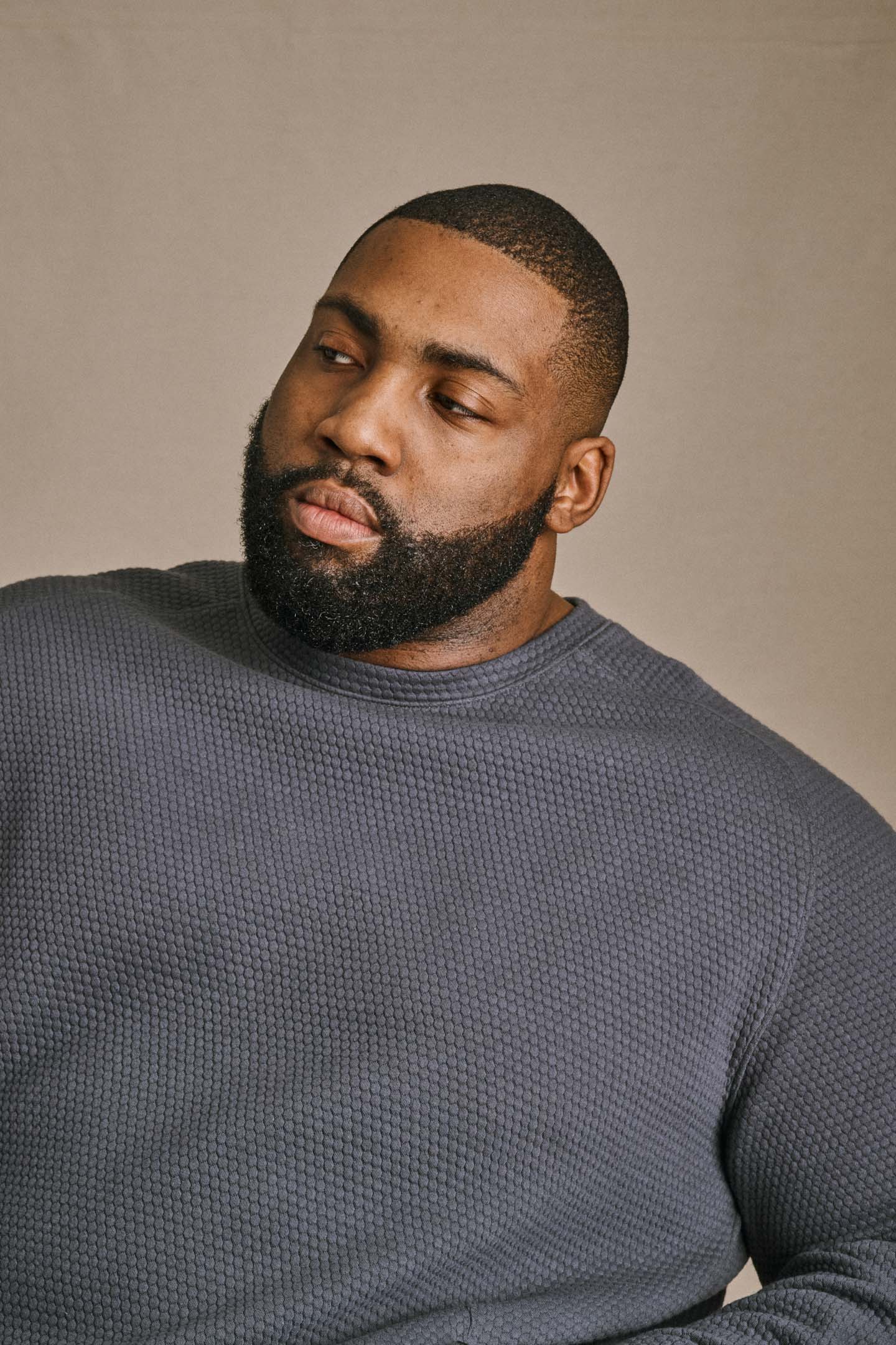 Honeycomb Crewneck Sweater - Stone Grey | Mens Crewneck | One Bone