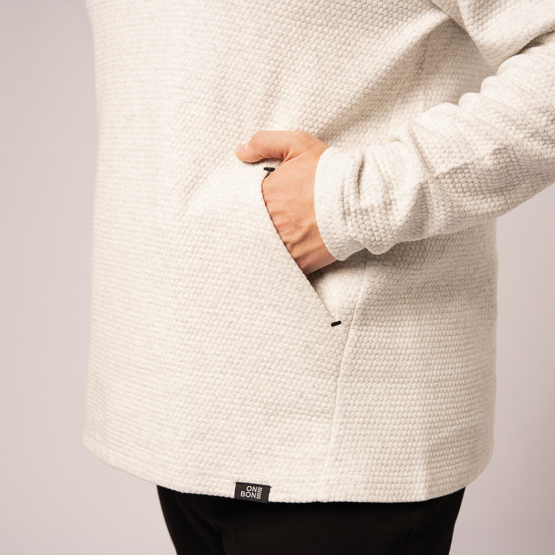 Honeycomb Crewneck Sweater - Chalk