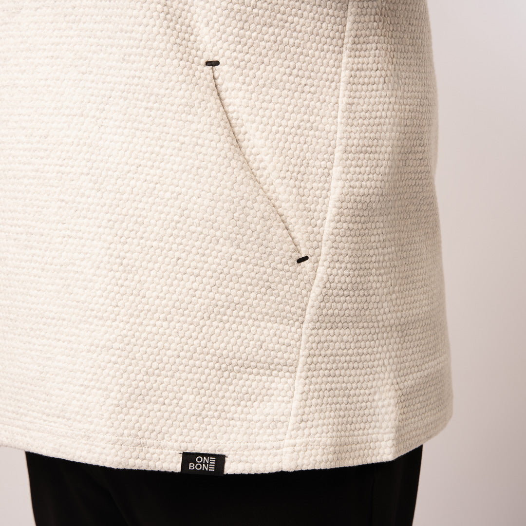 Honeycomb Crewneck Sweater - Chalk