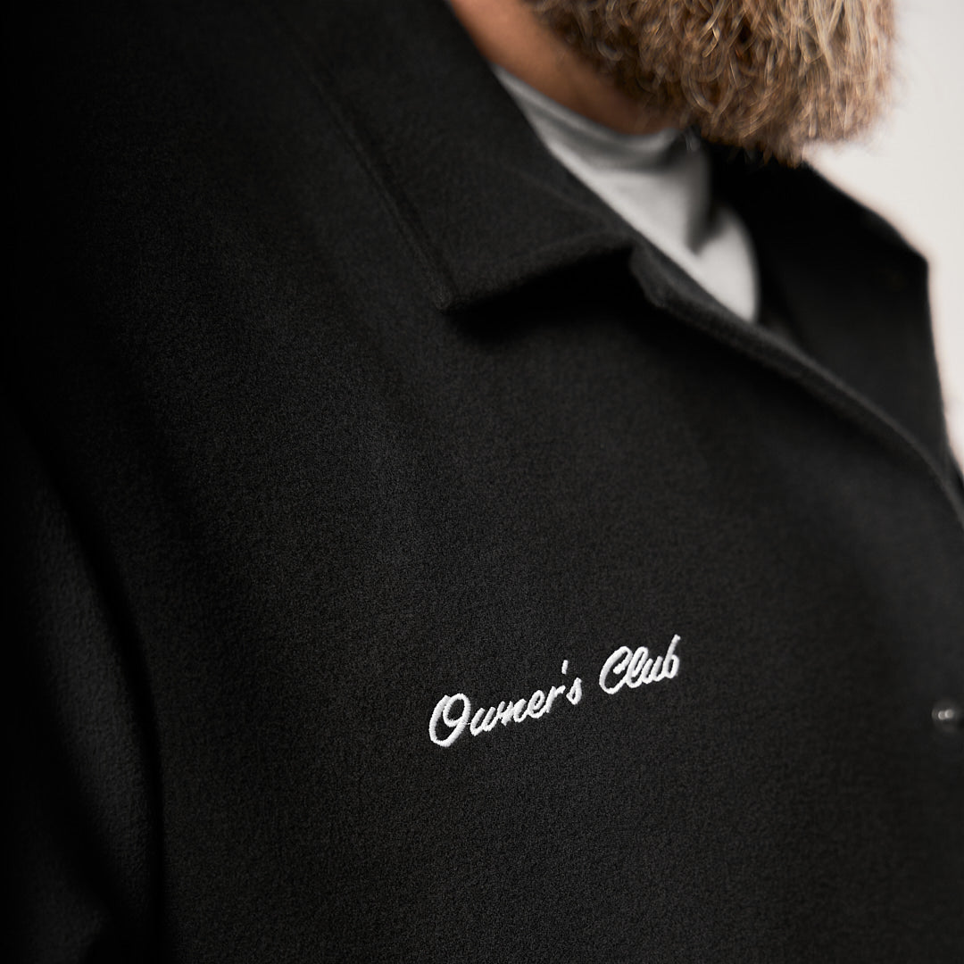 OFF FIELD Varsity Jacket - Black/Charcoal