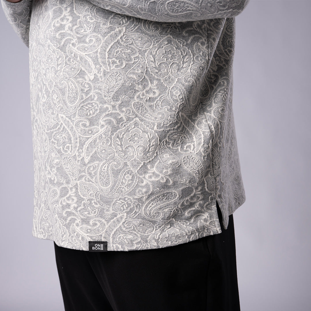 Split Hem Hoodie - Paisley