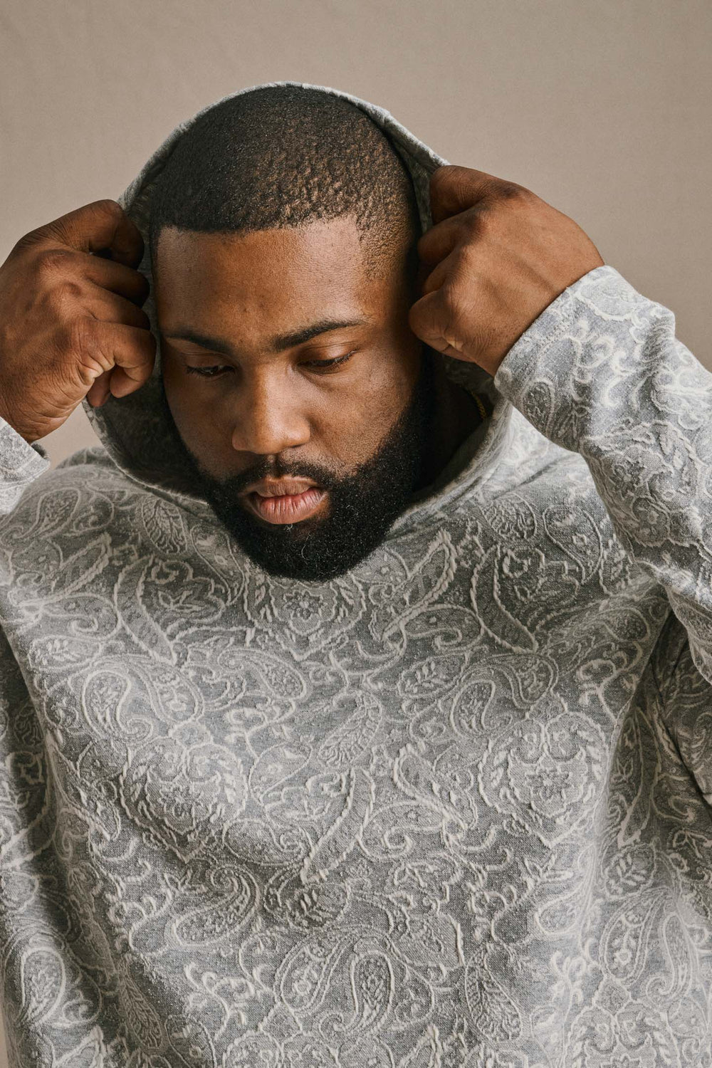 Split Hem Hoodie - Paisley