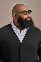 French Terry Cardigan - Black