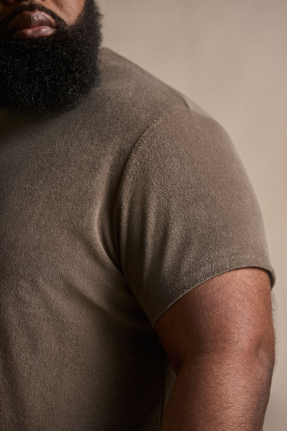 Terry Cloth Tee - Stone Taupe