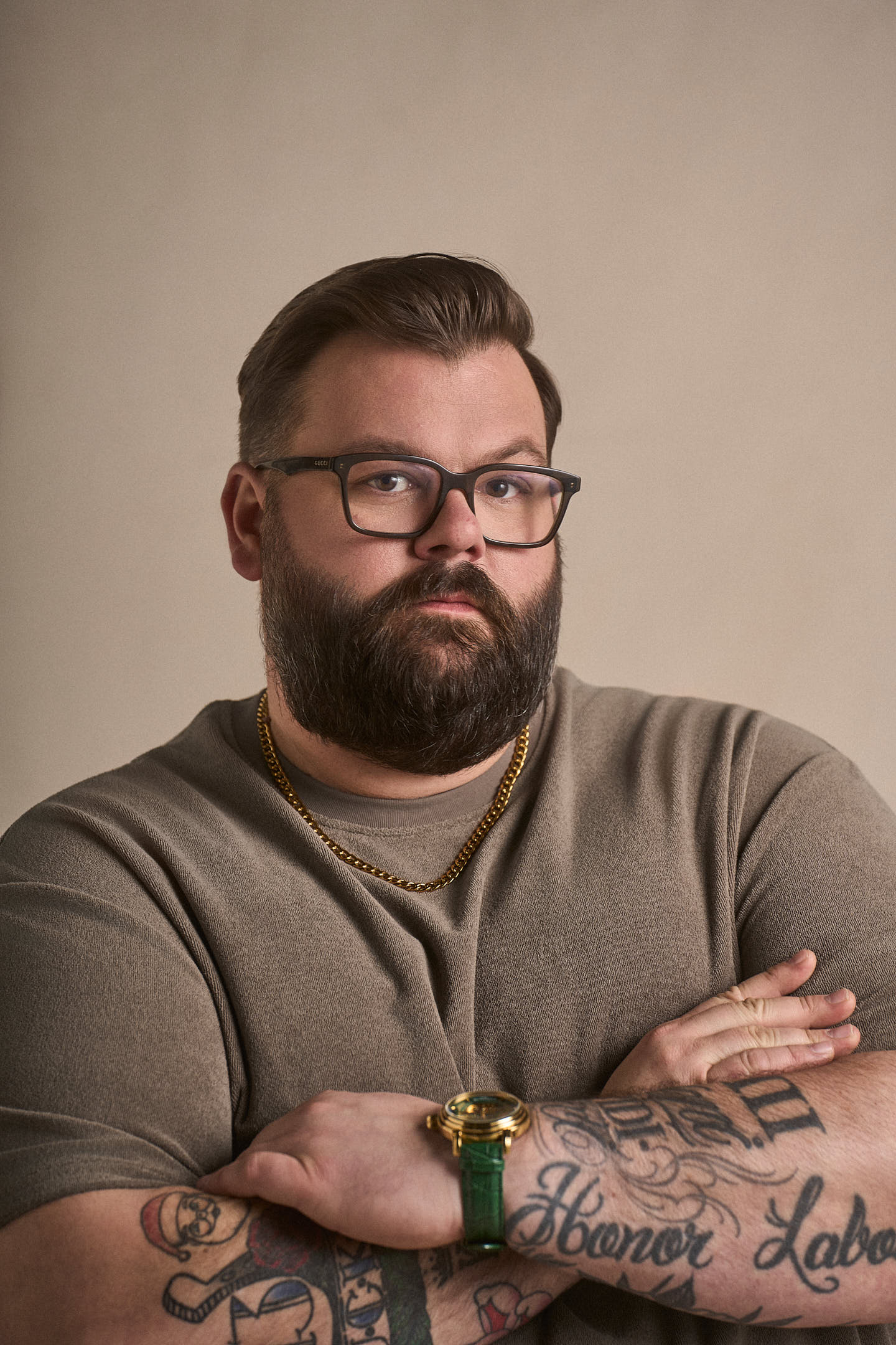 T-shirt en polaire éponge - Taupe pierre