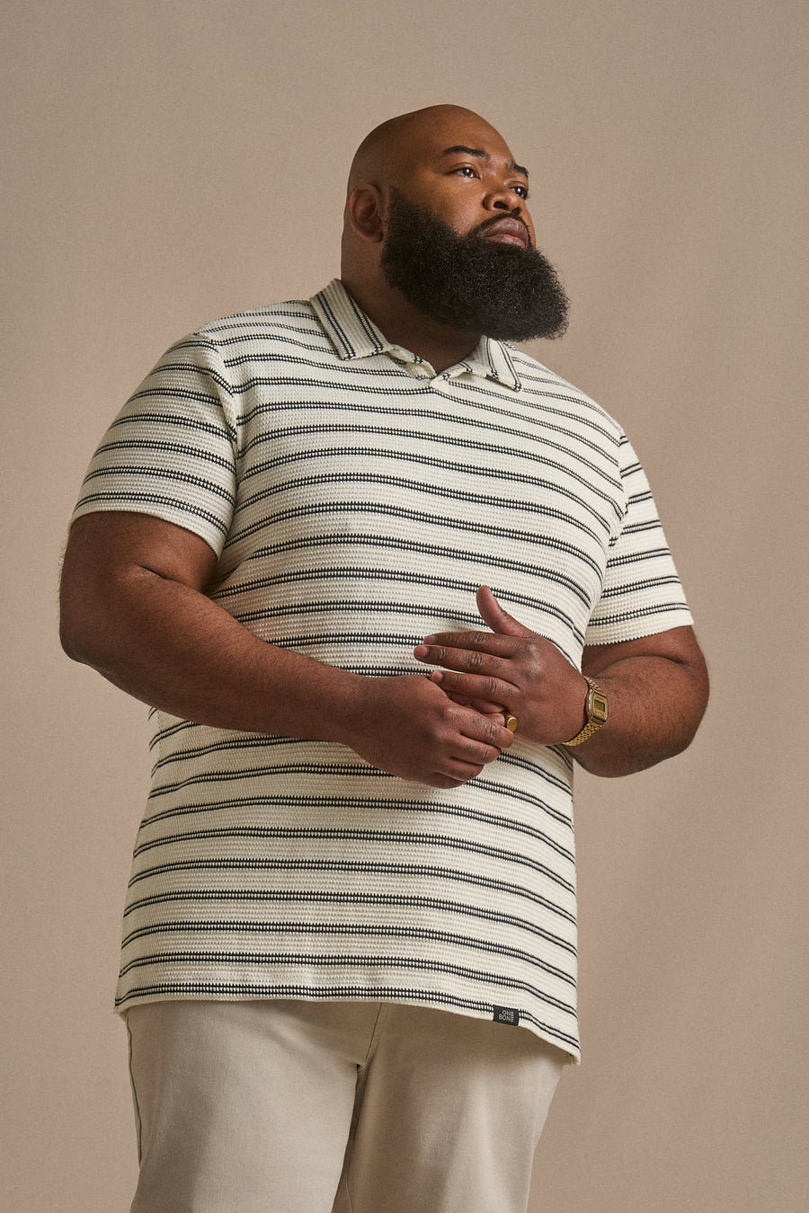Polo Johnny Collar - Crème/Noir