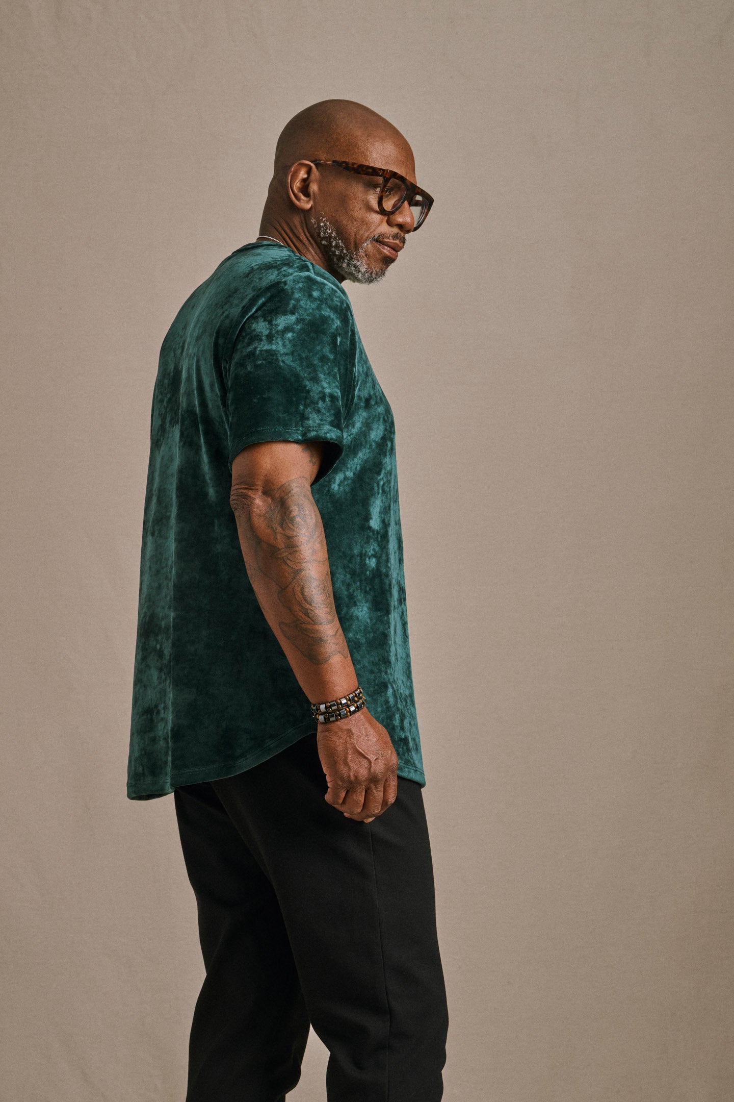 Velour Tee - Emerald Green