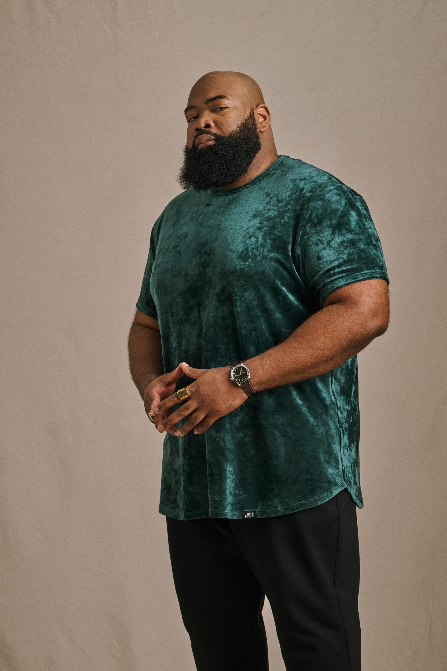 Velour Tee - Emerald Green | Mens Tee | One Bone Brand – ONE BONE