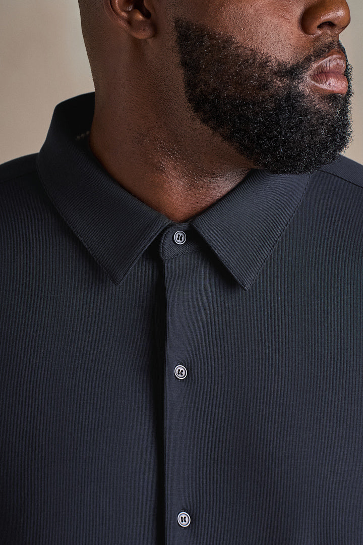 Knit Dress Shirt - Ink