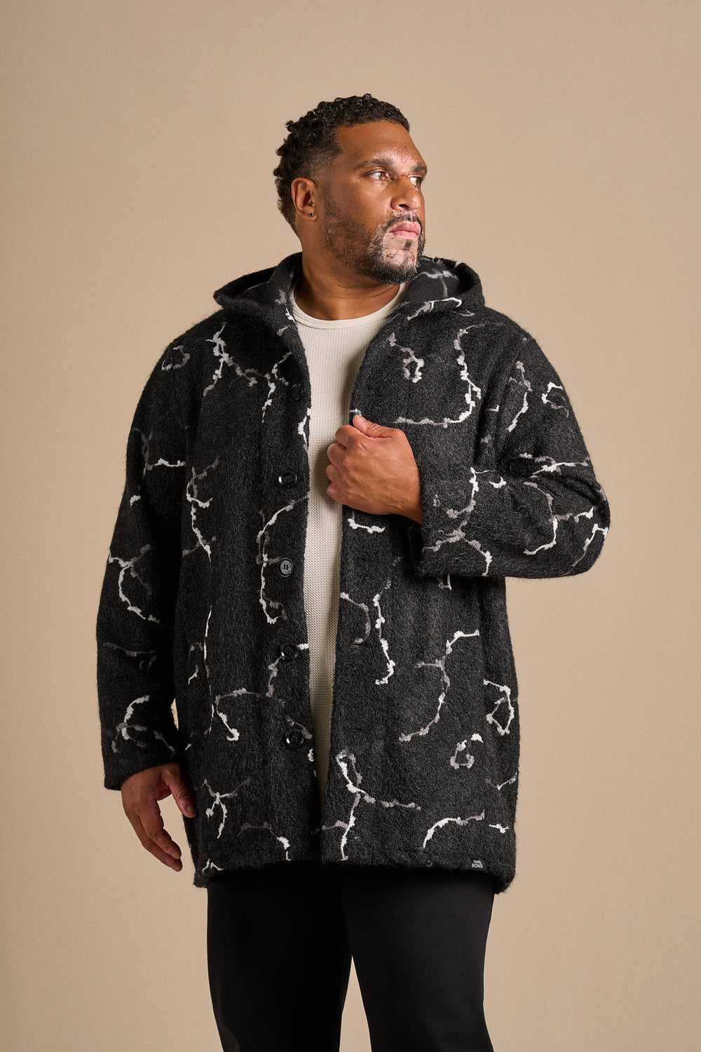 Trench Hoodie V2 - Black